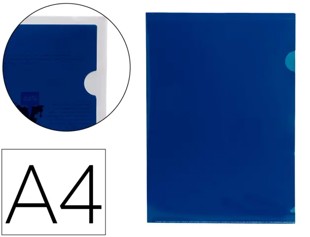 Imagen Carpeta  dossier uero  polipropileno din a4 azul 20 hojas, 10 unds.