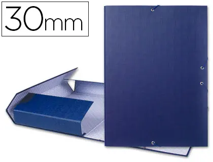 Imagen Carpeta proyectos folio lomo 30mm carton forrado azul