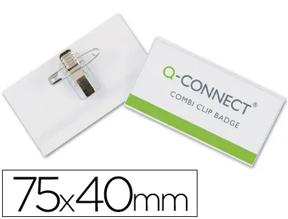 Imagen Identificador q-connect con pinza e imperdible kf01568 40x75 mm 50 und.