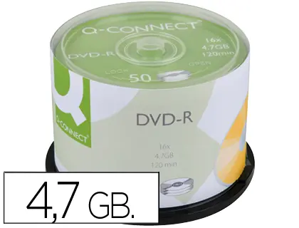 Imagen DVD-R CAPACIDAD 4,7GB 50UND (INCL. 1050? CANON)