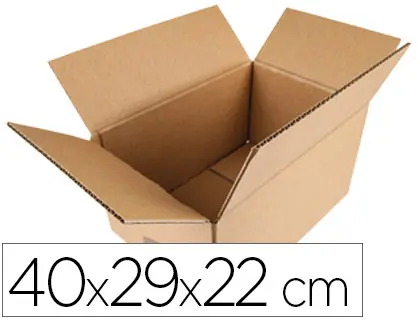 Imagen Caja para embalar de 400x290x220 mm espesor carton 5 mm