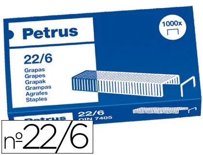 Imagen Grapas petrus n 22/6 -caja de 1000