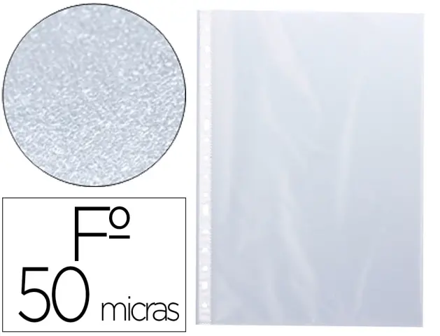 Imagen Funda multitaladro q-connect folio 50 mc piel de naranja caja de 100 unidades