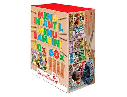 Imagen Kit para colorear welcome family con 60 cuadernos para colorear y 60 cajas de 4 lapices de colores surtidos