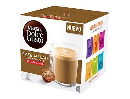 Imagen Cafe dolce gusto cafe con leche descafeinado monodosis caja de 16 unidades