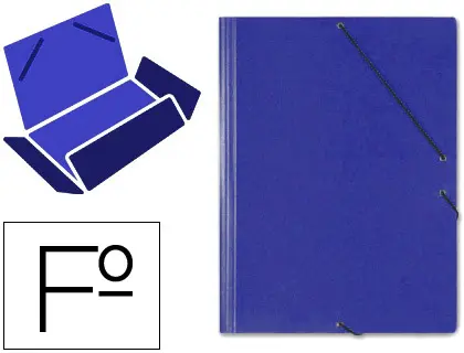 Imagen Carpeta gomas solapas carton saro tamao folio azul