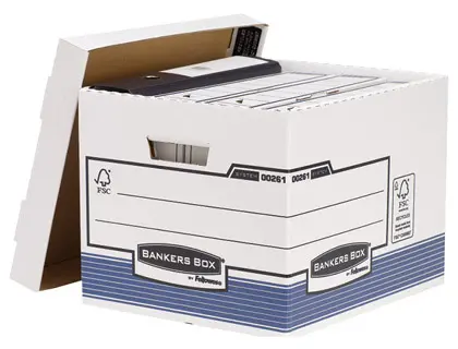 Imagen Cajon fellowes carton reciclado para almacenamiento de archivo capacidad 4 cajas de archivo tamao din a4