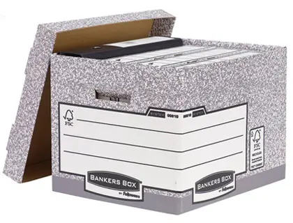 Imagen Cajon fellowes carton reciclado para almacenamiento de archivo capacidad 4 cajas de archivo tamao din a4