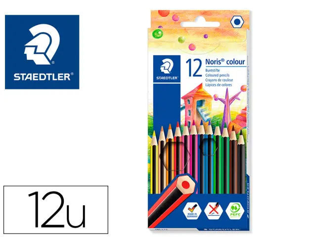 Imagen Lapices de colores staedtler wopex ecologico 12 colores en caja de carton