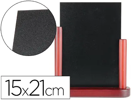 Imagen Pizarra negra liderpapel doble cara de madera con superficie para rotuladores tipo tiza 15x21cm