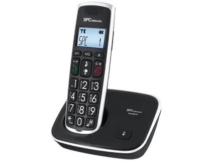 Imagen Telefono inalambrico spc telecom 7608n teclas digitos y pantalla extra grandes compatible audifonos