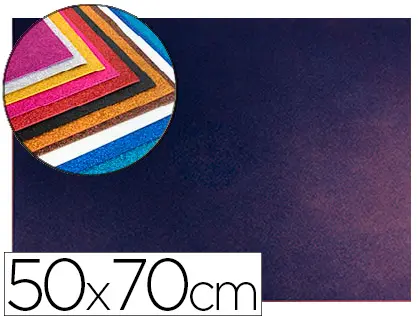 Imagen Goma eva con purpurina liderpapel 50x70cm 60g/m2 espesor 2 mm bicolor azul rojo