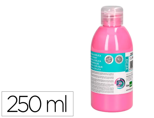 Imagen Pintura acrilica liderpapel bote de 250 ml rosa