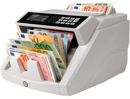 Imagen Detector contador de billetes falsos safescan 2465s 7 puntos de verificacion funcion aadir y de fajos