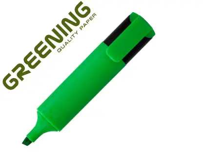 Imagen Rotulador greening fluorescente punta biselada verde