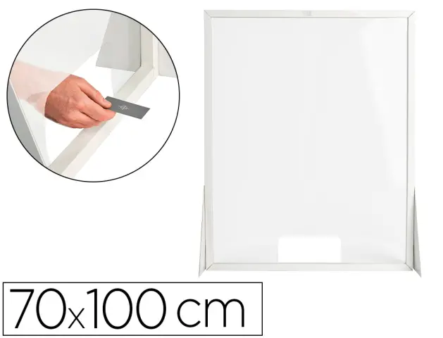 Imagen Pantalla de proteccion q-connect carton formato vertical 70x100 cm
