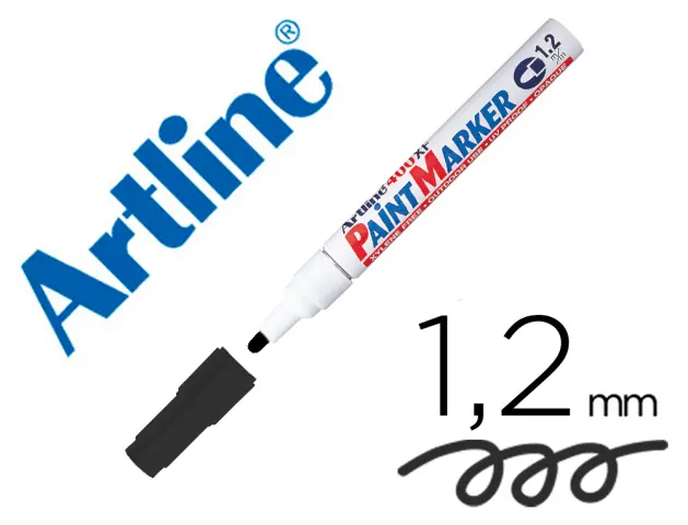 Imagen Rotulador artline marcador permanente ek-440 xf negro -punta redonda 1.2 mm -metal caucho y plastico