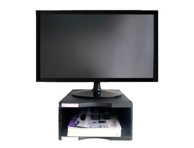 Imagen Soporte archivo 2000 para monitor poliester 100% reciclado con compartimento para formatos din a4 y folio