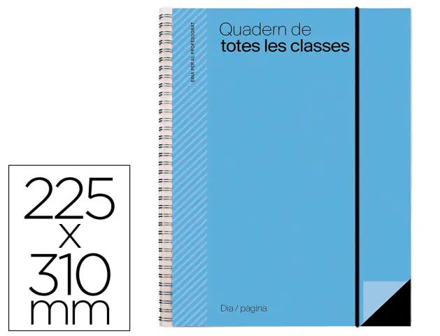Imagen Cuaderno de todas las clases profesorado addittio 136 paginas semana vista color azul 225x310 mm catalan