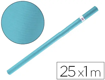 Imagen Papel kraft liderpapel azul turquesa rollo 25x1 mt