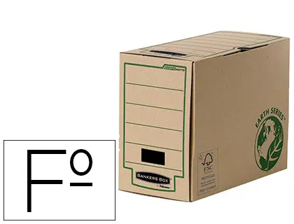 Imagen Caja archivo definitivo fellowes folio carton reciclado lomo 150 mm