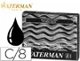 Imagen Tinta estilografica waterman negra -caja de 8 cartuchos standard -largos 2