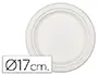 Imagen Plato de fibra natural nupik biodegradable blanco 17 cm de diametro apto microondas paquete de 50 unidades 2