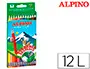 Imagen Lapices de colores alpino borrable con goma caja de 12 colores surtidos 2