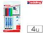 Imagen Rotulador edding para pizarra blanca 661 punta redonda 1-2 mm blister de 4 unidades colores surtidas recargable 2