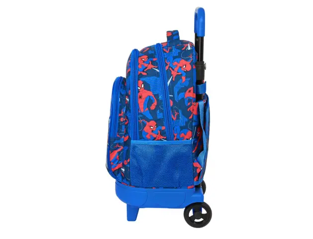 Imagen Cartera escolar safta con carro mochila grande con ruedas compact extraible 330x220x450 mm spider-man 3