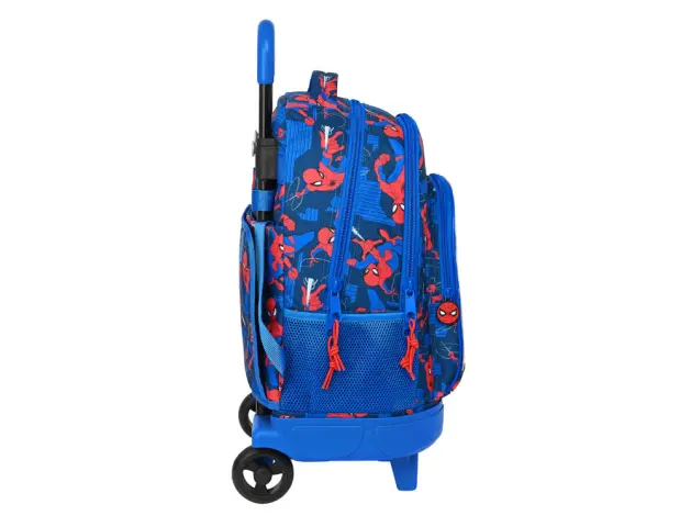 Imagen Cartera escolar safta con carro mochila grande con ruedas compact extraible 330x220x450 mm spider-man 4