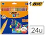 Imagen Lapices de colores bic evolution stripes caja de 24 colores surtidos 2