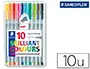 Imagen Rotulador staedtler triplus broadliner 338 estuche plastico de 10 colores surtidos 2