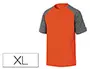 Imagen Camiseta de algodon deltaplus color gris naranja talla xl 2