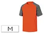 Imagen Camiseta de algodon deltaplus color gris naranja talla m 2