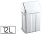 Imagen Papelera contenedor tts plastico con tapadera max 12 litros blanca 400x230x200 mm 2