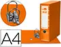 Imagen Archivador de palanca liderpap el a4 filing system forrado sin rado lomo 80mm naranja con caja y compresor metalico 2