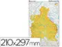 Imagen Mapa mudo color din a4 castilla-leon fisico 2