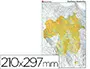 Imagen Mapa mudo color din a4 castilla-la mancha fisico 2