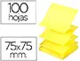 Imagen Bloc de notas adhesivas quita y pon q-connect 75x75 mm amarillo neon zig-zag 2
