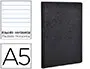Imagen Libreta age-bag tapa cartulina lomo cosido rayado horizontal 96 hojas color negro 148x210 mm 2