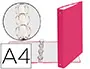 Imagen Carpeta de 4 anillas 30mm redondas exacompta a4 carton forrado rosa 2