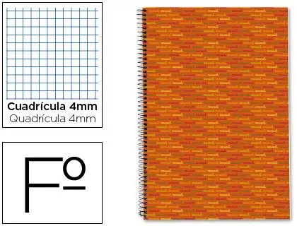 Imagen Bloc Espiral Tapa Forrada Naranja