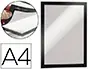 Imagen Marco porta anuncios durable magnetico din a4 dorso adhesivo removible color negro pack de 2 unidades 2