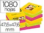 Imagen Bloc de notas adhesivas quita y pon post-it super sticky 47,6x47,6 mm con 90 hojas pack de 12 bloc colores 2