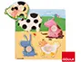 Imagen Puzzle goula madera 4 piezas animales granja color 2