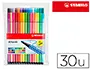 Imagen Rotulador stabilo acuarelable pen 68 estuche de 24 colores estandar + 6 colores neon 2