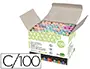 Imagen Tiza color antipolvo liderpapel caja de 100 unidades colores surtidos 2