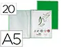 Imagen Carpeta liderpapel escaparate con espiral 20 fundas polipropileno din a5 verde 2