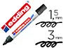 Imagen Rotulador edding para pizarra blanca 660 color negro punta redonda 3 mm 2